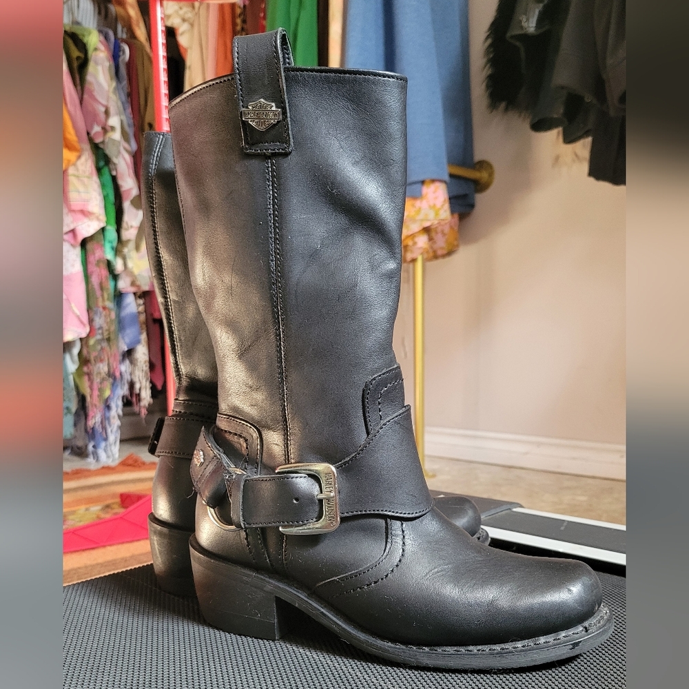 s7 Harley-Davidson Black Riding Boots
